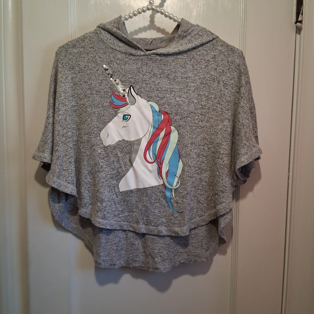 It's Our Time Gray Hoodie with Colorful Unicorn